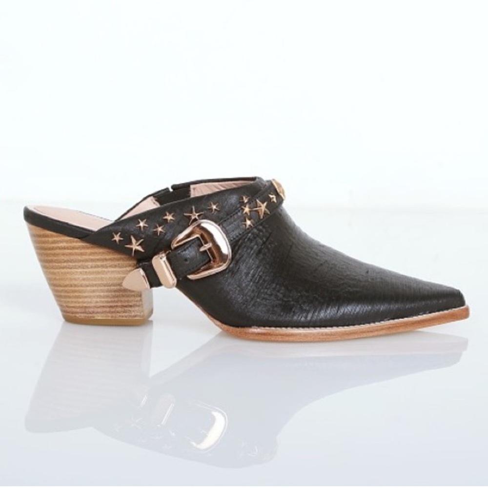 Matisse x Kate Bosworth Judith Mules Star Studded Embellished Western Cowgirl